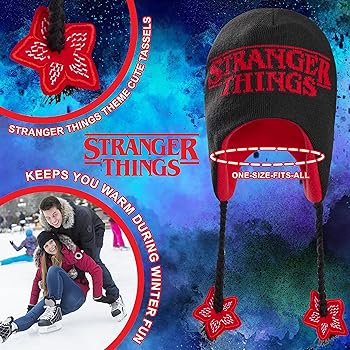 Amazon.com: Stranger Things Beanie Hat with Ear Flaps for